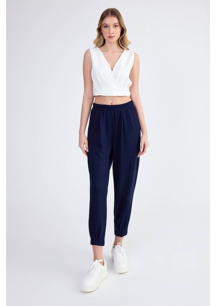 Sıfır Kol V Yaka Crop Modal Bluz fiyatları