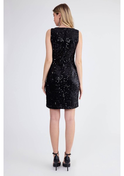 Sıfır Kol Pul Payet Elbise fırsatları