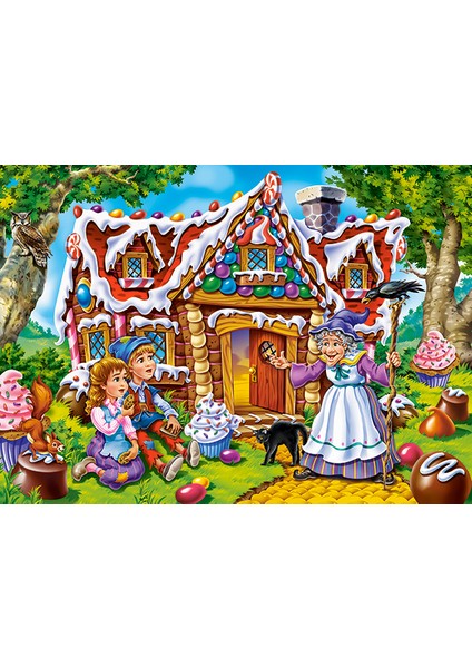 60 Parça Hansel ve Gretel Çocuk Puzzle