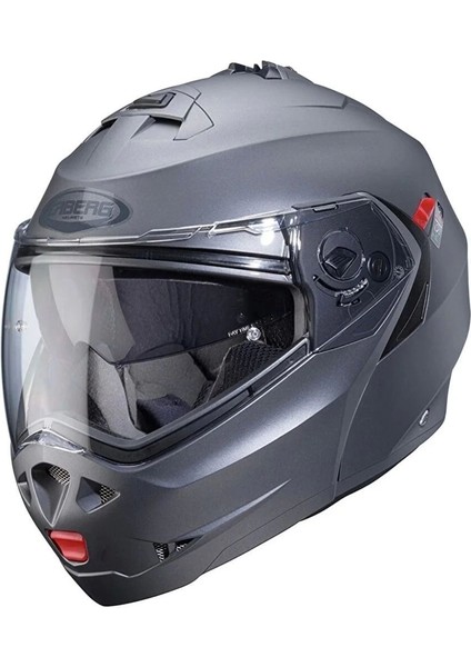 Duke x Çeneden Açılır Kask Pinlock (Gun Metal)