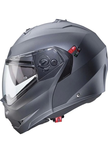 Duke x Çeneden Açılır Kask Pinlock (Gun Metal)