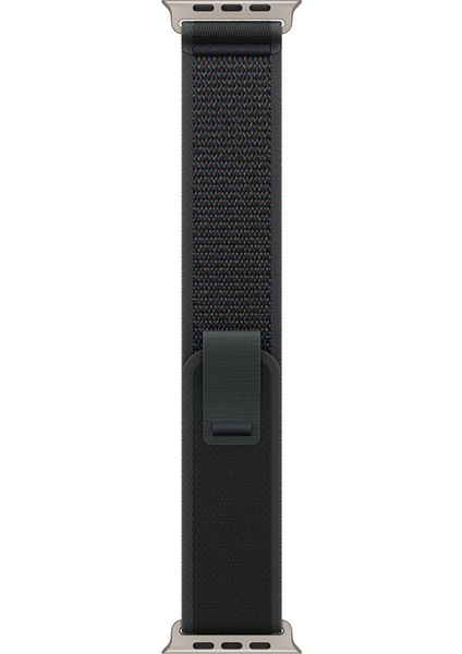 Apple Watch 7 41MM Uyumlu Cırt Cırtlı Trail Loop Kordon- Siyah - Gri