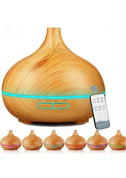 Uzaktan Kumandalı 550ml Aroma Difüzörü Ultrasonik Hava Nemlendirici Buhar Makinesi 7 Renk Led fırsatları