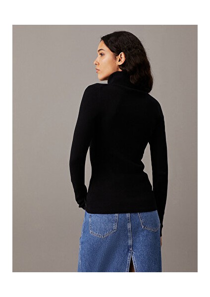 Woven Label Roll Neck Sweater fiyatları