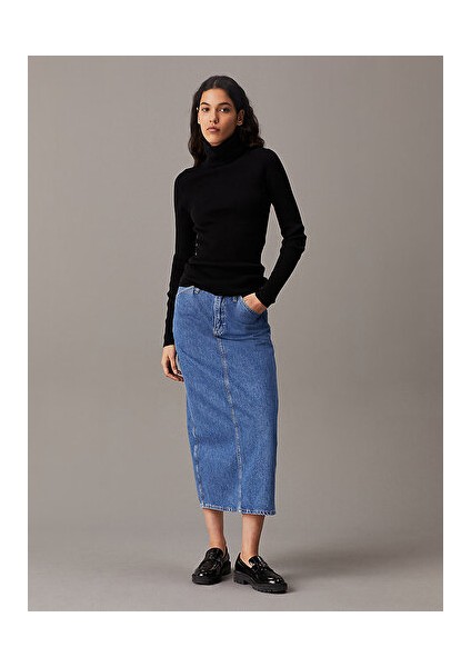 Woven Label Roll Neck Sweater fırsatları
