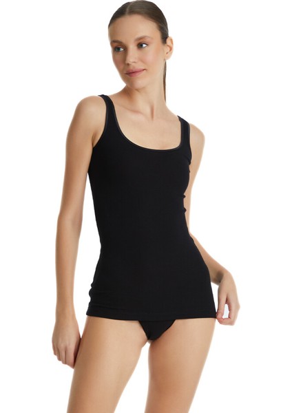 1614 BAYAN FİNE RİBANA SİYAH ATLET