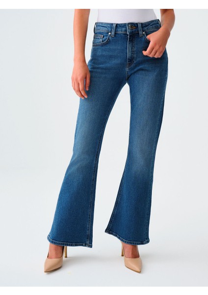 Flare Slim Fit Kadın Pantolon