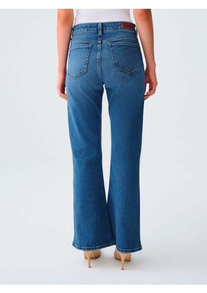 Flare Slim Fit Kadın Pantolon