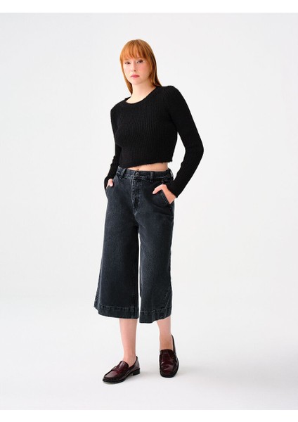 Culotte Cropped Regular Fit Kadın Pantolon