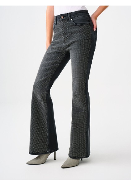 Long Flare Slim Fit Kadın Pantolon fırsatları