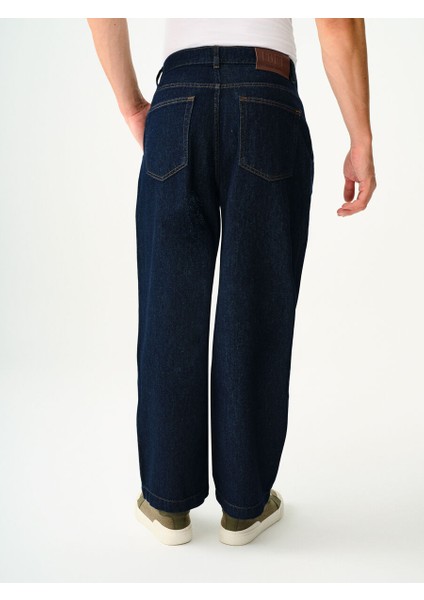 Pleated Jean Balloon Fit Erkek Pantolon