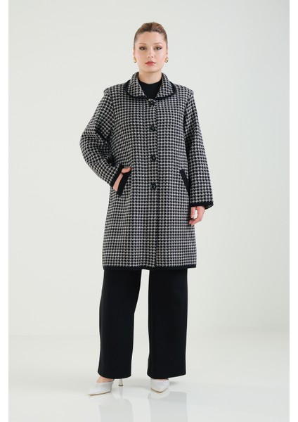 Kadın Çift Cepli Desenli Anne Hırkası Füme modelleri