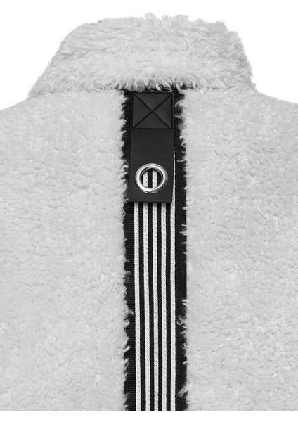 Meribel Kadın Beyaz Peluş Deri Ceket 24WGD5205FF