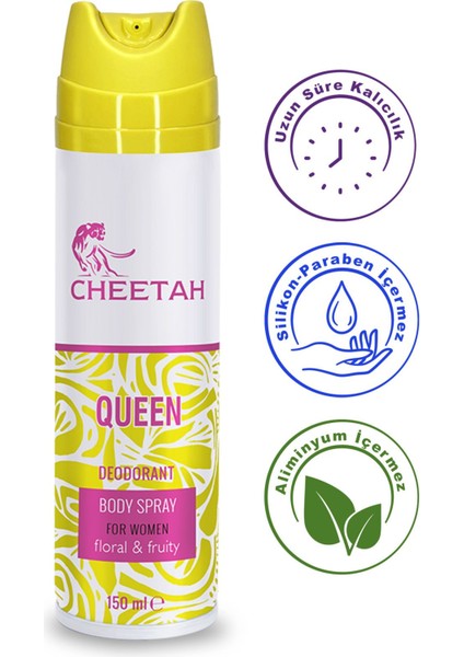 Queen Kadın Deodorant 150 ml Çiçeksi-Meyveli