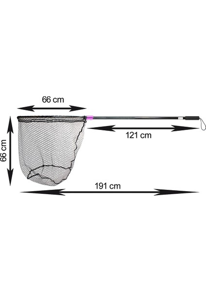 6783 Kepçe Tek Parça 120CM Alüminyum Saplı 70X60CM Rubber Tor