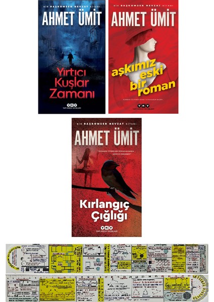 Yırtıcı Kuşlar Zamanı - Aşkımız Eski Bir Roman - Kırlangıç Çığlığı 3 Kitap - Ahmet Ümit - Cetvel