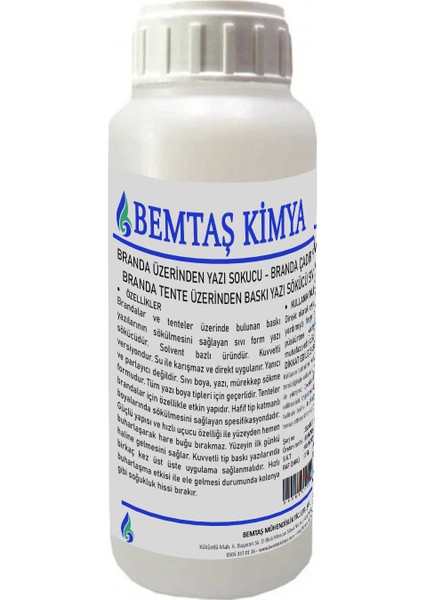 Branda Yazı Sökücü Sıvı Form