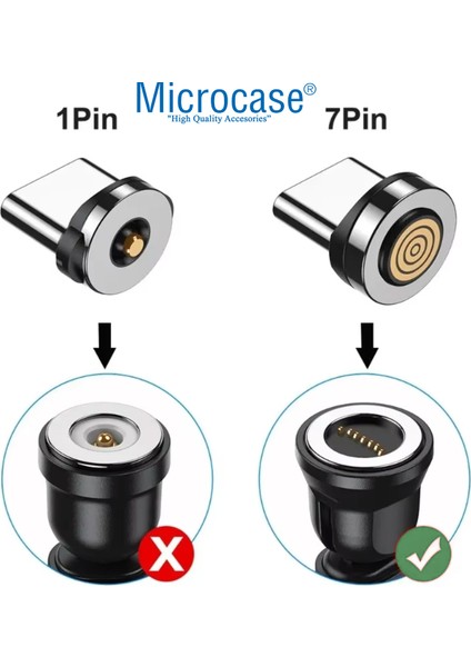 7 Pin Yuvalı Manyetik Şarj Kablo Başlığı Type-C UÇ-AL4768