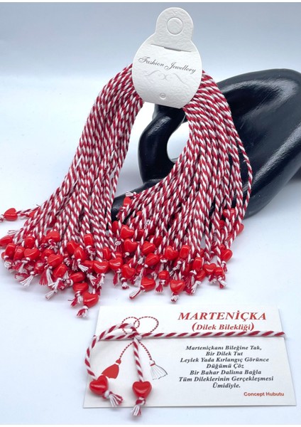 30 Adet Yılbaşı Hediyelik Marteniçka Mart Şans Dilek Bilekliği