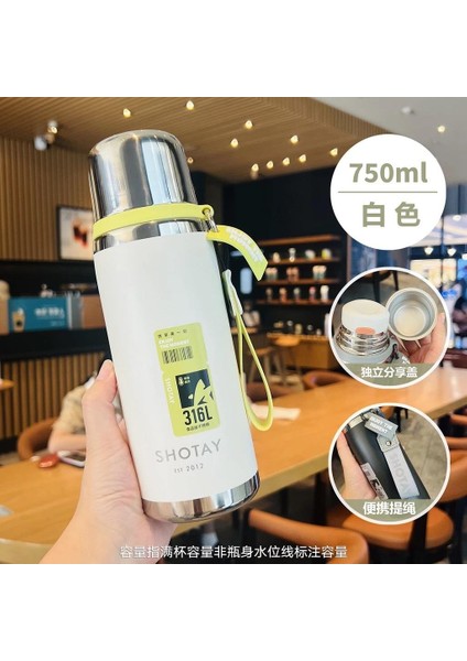 Premium Termos 750ML Ekru