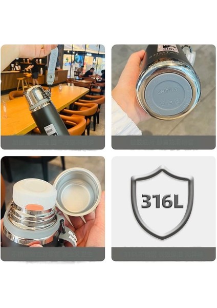 Premium Termos 750ML Ekru