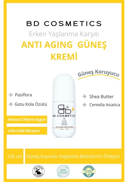 50 Spf Anti-Aging Güneş Kremi 100 Ml