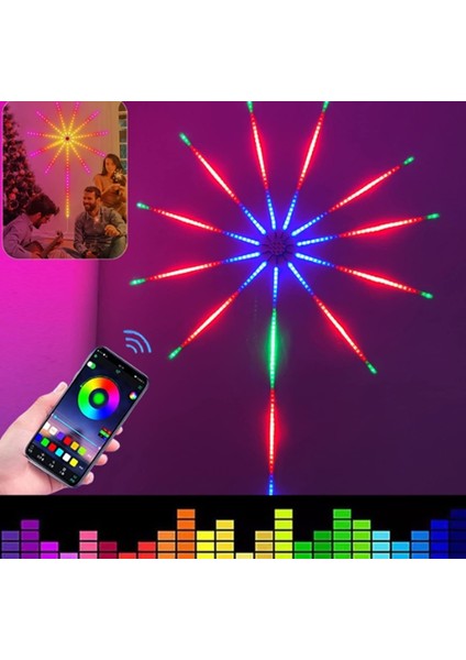 Kumandalı Gökkuşağı Işıkları LED Şerit Rgb Akıllı Dans Işıkları Müzik Parti Ritmi Renkli Işıklar