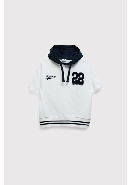 (Kids Boy) Kapüşonlu Kısa Kol Sweatshirt fırsatları