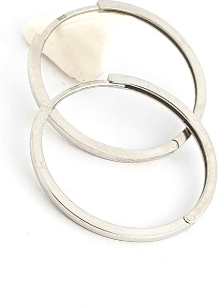 Altın Işçiliği 925AYAR Gümüş Trend Halka Küpe 3cm fiyatları