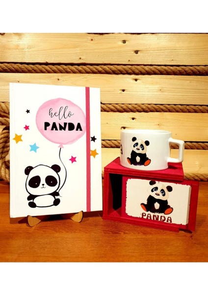 Hello Panda Defter ve Renkli Kutulu Kupa Arkadaşa Hediye