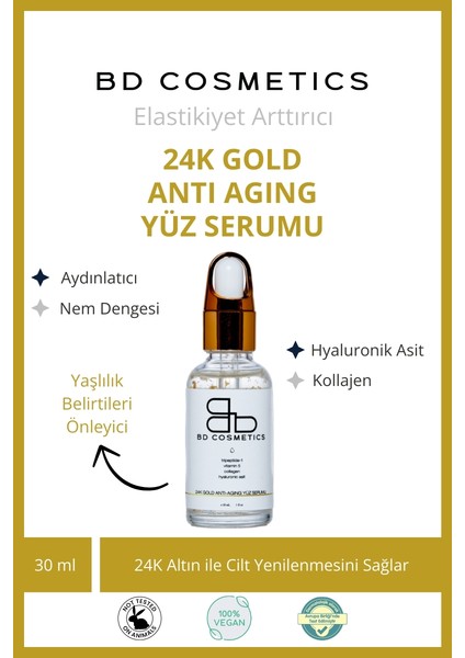 24 K Gold Anti Aging Yüz Serum 30 Ml