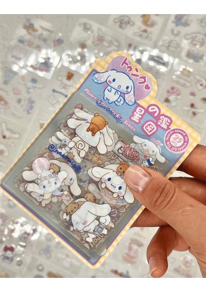Sanrio Karakteri Cinnamoroll 25 Yaprak Pet Sticker Set Sarı