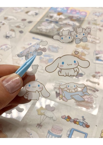 Sanrio Karakteri Cinnamoroll 25 Yaprak Pet Sticker Set Sarı