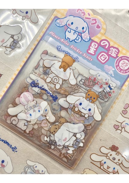Sanrio Karakteri Cinnamoroll 25 Yaprak Pet Sticker Set Sarı