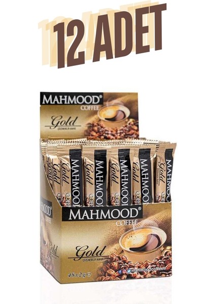 Mahmood Coffee Gold Hazır Kahve 48 Adet x 2  gr 1 Koli 12 Adet