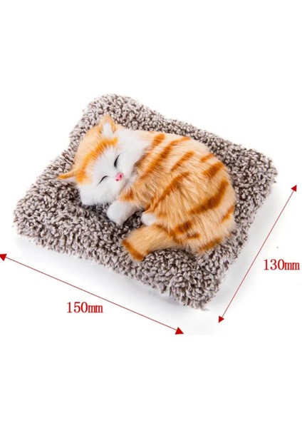Kawai Cat Minderde Uyuyan Sesli Peluş Kedi