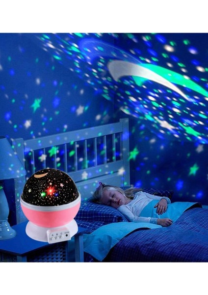 Otomatik Star Master Hareketli Renk Değiştiren Projektör Gece Lambası