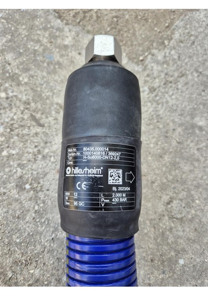 Hillesheim H-SO6000-DN12-2,0 Yüksek Basınç Hortumu 430 Bar