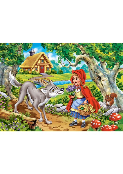 60 Parça Kırmızı Başlıklı Kız Çocuk Puzzle