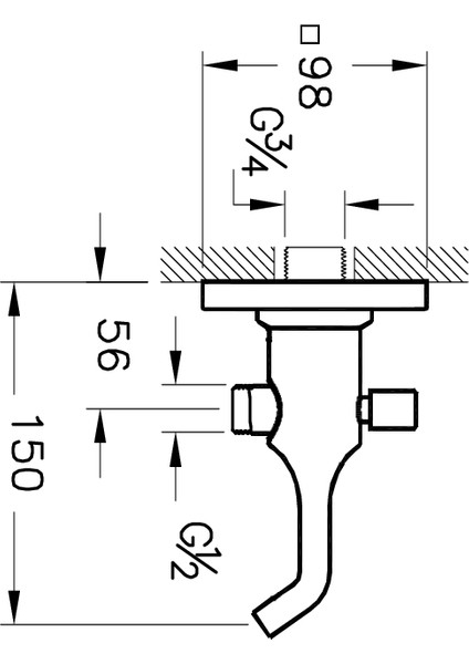 Suit U A42490 Çıkış Ucu, El Duşu Çıkışlı, Krom