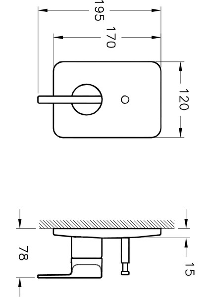 Suit U A42286 Ankastre Banyo Bataryası, Sıva Üstü, Krom