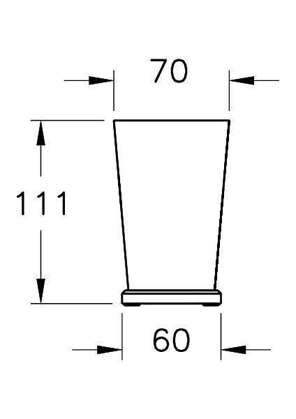 Base 400 A44145 Diş Fırçalığı, Krom