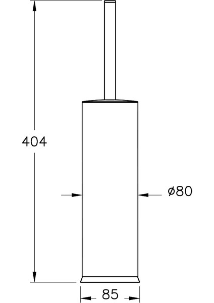 Base 300 A4415536 Tuvalet Fırçalığı, Mat Siyah