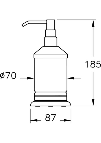 Base 300 A44143 Sıvı Sabunluk, Krom