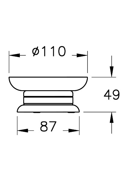 Base 300 A44141 Katı Sabunluk, Krom