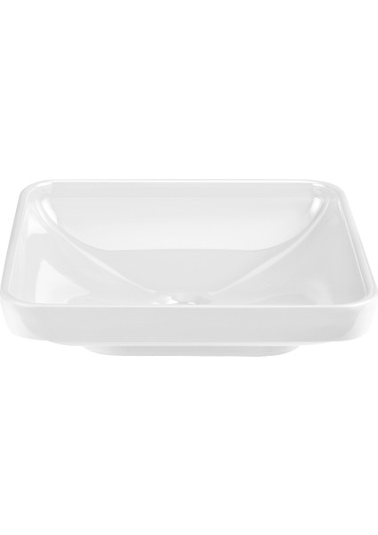 Water Jewels 4442B403-1361 Dikdörtgen Tezgah Üstü Lavabo, VitrA Clean, 60 cm, Beyaz