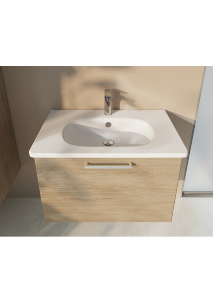 VitrA Root Round A42722 Lavabo Bataryası (Sifon Kumandalı), Krom