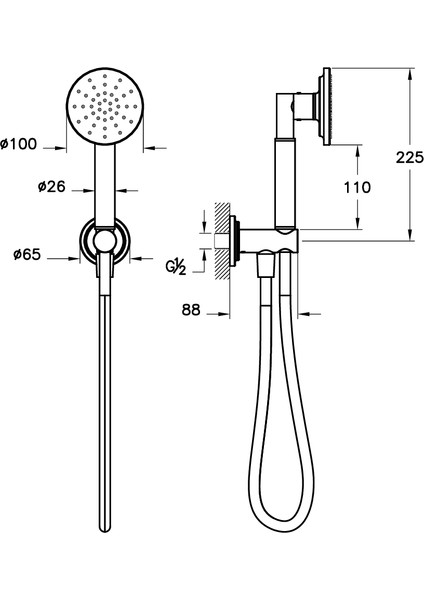 Origin A45795 Classic 1F El Duşu Takımı, Krom fiyatları