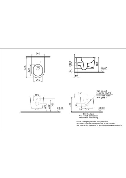 Nest QuantumFlush 7870B403-0090 Asma Klozet, Beyaz