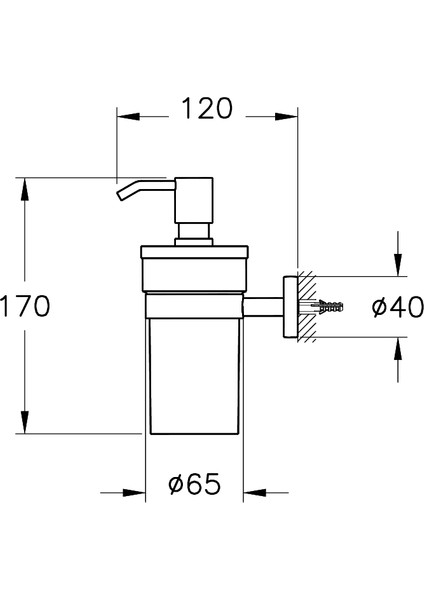 Base 200 A44107 Sıvı Sabunluk, Krom